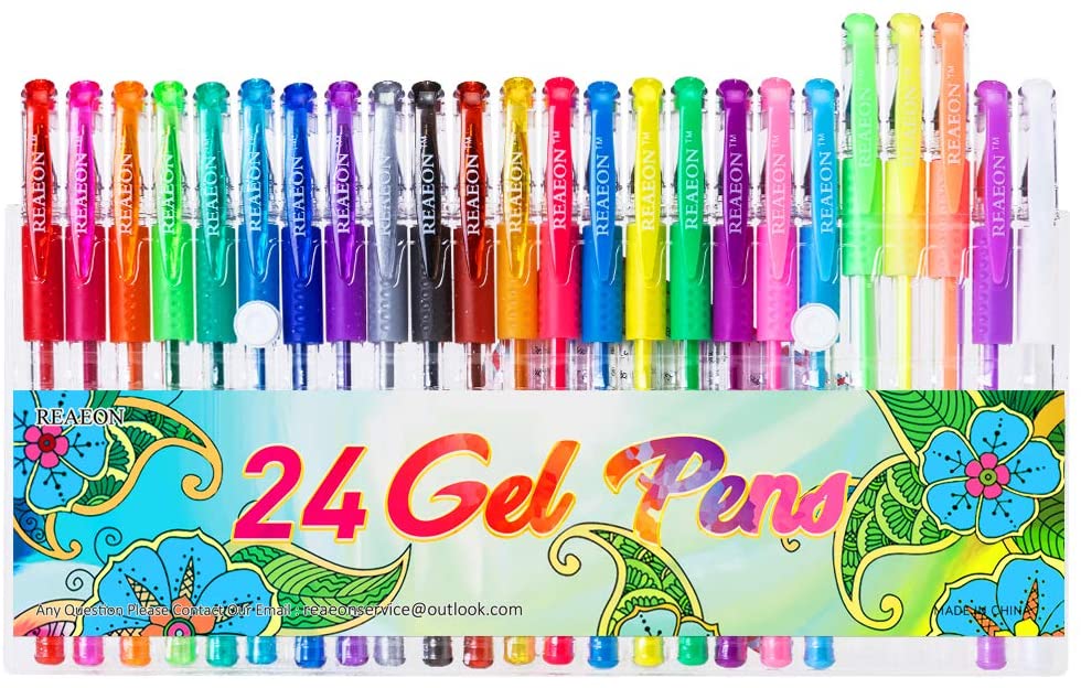 24 Colors Gel Pens, Coloring Gel Pen Art Markers for Journal Adult Coloring  Books Drawing Note Taking, 40% More Ink for Kids – Homefurniturelife Online  Store